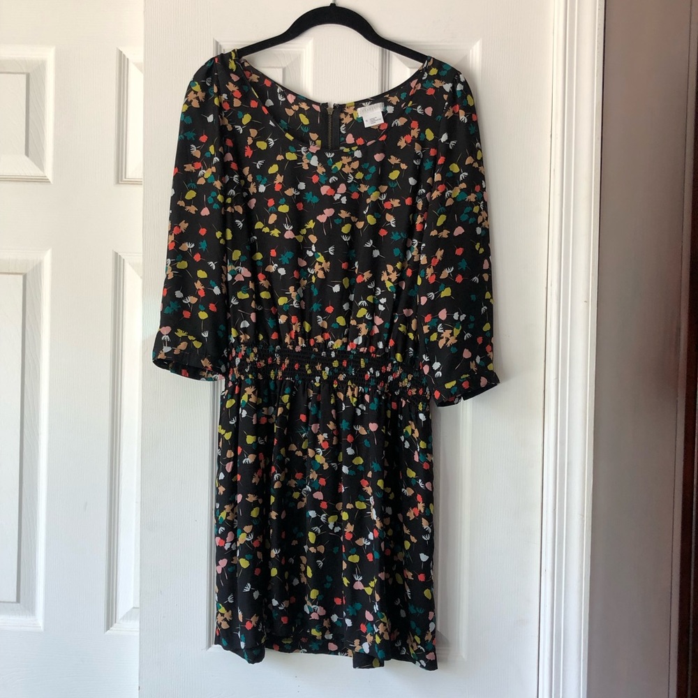 Urban Outfitters cooperative black multicolor floral flower patterned mini dress